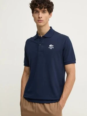 Lacoste polo bawełniane kolor granatowy z nadrukiem PH2723