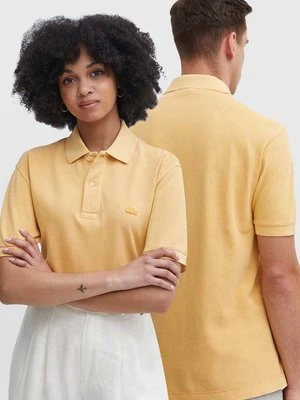 Lacoste polo bawełniane kolor pomarańczowy gładki PH3450 S0I