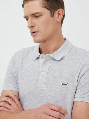 Lacoste polo bawełniane kolor szary