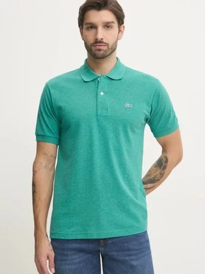 Lacoste polo bawełniane kolor zielony gładki PH3518