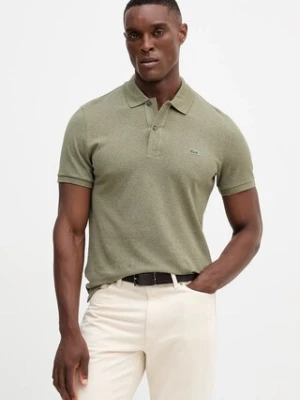 Lacoste polo bawełniane kolor zielony gładki PH4012
