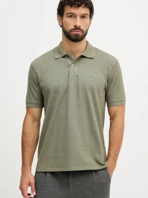 Lacoste polo bawełniane kolor zielony melanżowy
