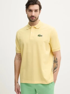 Lacoste polo bawełniane kolor żółty z aplikacją PH2751