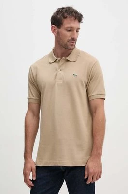 Lacoste polo bawełniane Koszulka Lacoste Polo Classic Fit L1212 02S kolor brązowy gładki