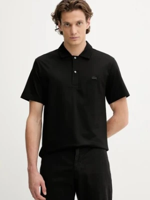 Lacoste polo bawełniane męski kolor czarny gładki DH5928