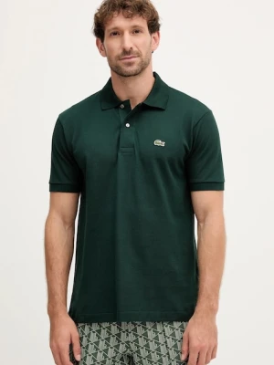 Lacoste polo bawełniane męski kolor zielony gładki L1212