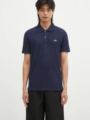 Lacoste polo bawełniane PH4012 166 kolor granatowy gładki PH4012.166-166