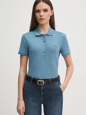 Lacoste polo damski kolor niebieski PF5462