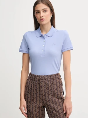 Lacoste polo damski kolor niebieski PF5462