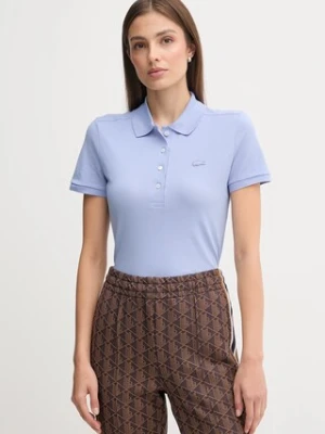 Lacoste polo damski kolor niebieski PF5462