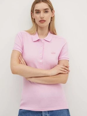 Lacoste polo damski kolor różowy