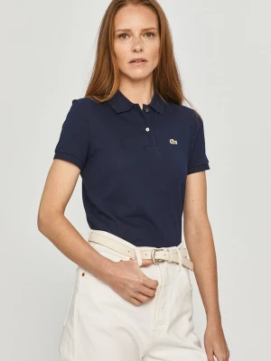 Lacoste polo damskie bawełniane granatowy