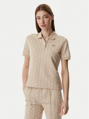 Lacoste Polo DF3364 Beżowy jasny Slim Fit