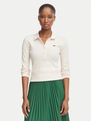 Lacoste Polo DF5281 Różowy jasny Slim Fit