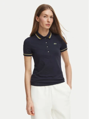 Lacoste Polo DF5284 Granatowy Slim Fit