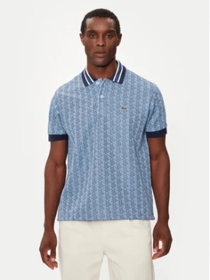 Lacoste Polo DH1417 Niebieski Slim Fit