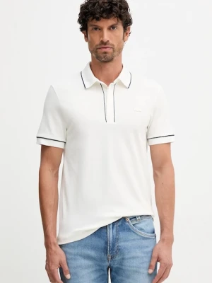 Lacoste polo męski kolor biały gładki PH8184