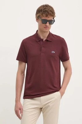 Lacoste polo męski kolor bordowy gładki DH5522