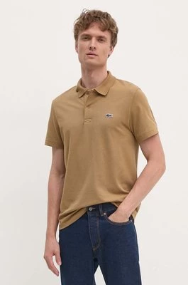 Lacoste polo męski kolor brązowy gładki DH5522