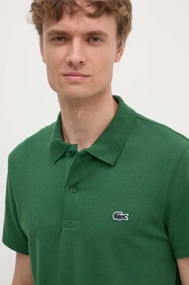 Lacoste polo męski kolor zielony gładki DH5522