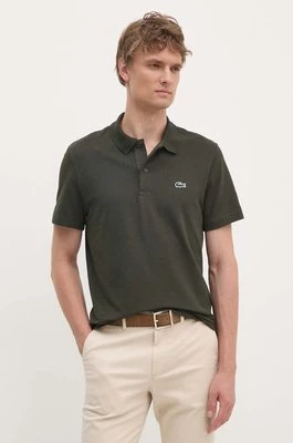 Lacoste polo męski kolor zielony gładki DH5522