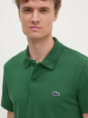 Lacoste polo męski kolor zielony gładki DH5522