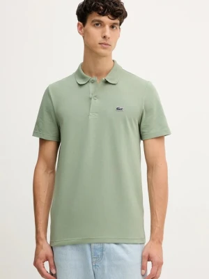 Lacoste polo męski kolor zielony gładki DH5522
