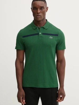 Lacoste polo męski kolor zielony gładki DH8960
