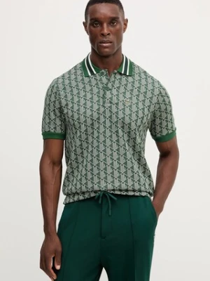 Lacoste polo męski kolor zielony wzorzysty DH1417