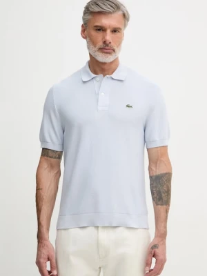 Lacoste polo męskie bawełniane niebieski