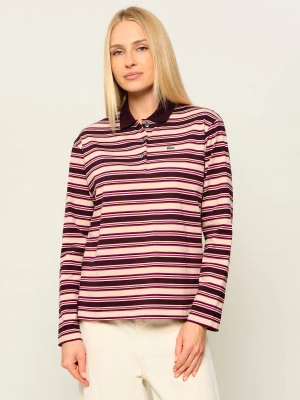 Lacoste Polo | Oversize fit bordowy
