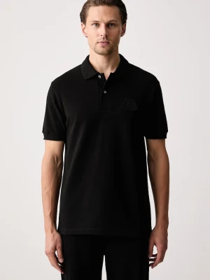 Lacoste polo sportowe męskie bawełniane czarny