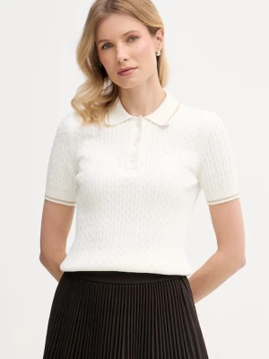Lacoste polo swetrowe damskie z bawełną