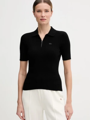 Lacoste polo swetrowe damskie z wiskozą