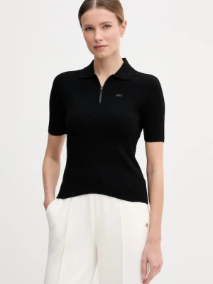 Lacoste polo swetrowe damskie z wiskozą