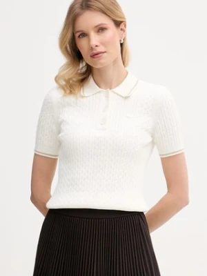 Lacoste polo swetrowe z bawełną damskie