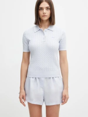 Lacoste polo swetrowe z bawełną damskie