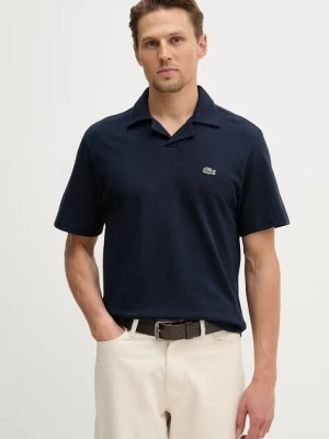 Lacoste polo męskie z dodatkiem lnu granatowy