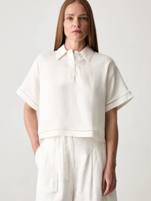 Lacoste polo z lyocellem damskie