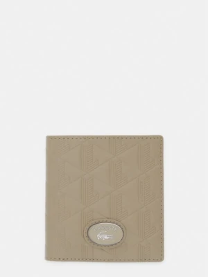 Lacoste portfel męski skórzany beżowy