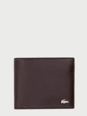 Lacoste portfel męski skórzany brązowy