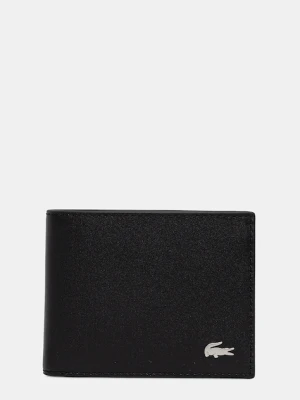 Lacoste portfel skórzany męski kolor czarny NH1407FG