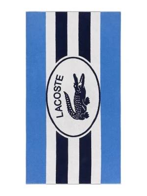Lacoste ręcznik plażowy bawełniany L BADGE Marine 90 x 160 cm kolor niebieski