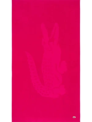 Lacoste ręcznik plażowy bawełniany L SPORT Bigarreau 90 x 160 cm kolor różowy