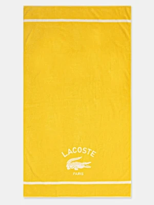 Lacoste ręcznik plażowy bawełniany LORIGINE Jaune 90 x 160 cm