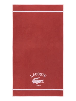 Lacoste ręcznik plażowy bawełniany LORIGINE Sierra 90 x 160 cm kolor bordowy