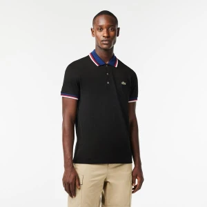 Lacoste Regular Fit Stretch Cotton Piqué Contrast Collar Polo Shirt