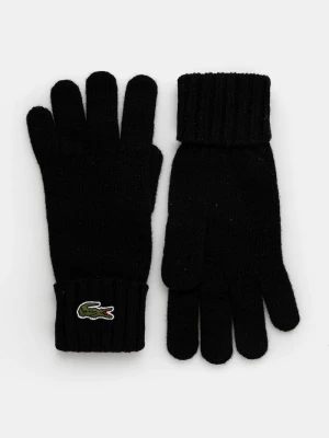 Lacoste rękawiczki wełniane czarny