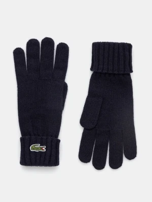 Lacoste rękawiczki wełniane granatowy