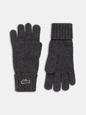 Lacoste rękawiczki wełniane kolor szary RV0452